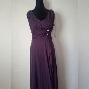 Betsy & Adam Deep Purple Maxi Dress